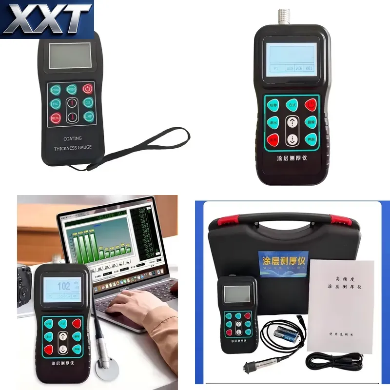 Coating Thickness Gauge Magnetic Eddy - XXT Portable Handheld ABS Coating Thickness