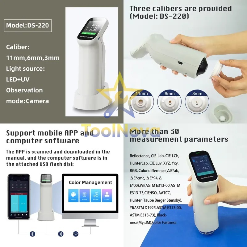Colorimeter Paint Color Meter - 2026hotsale* CHNSpec DS-220 Digital Colormeter Portable