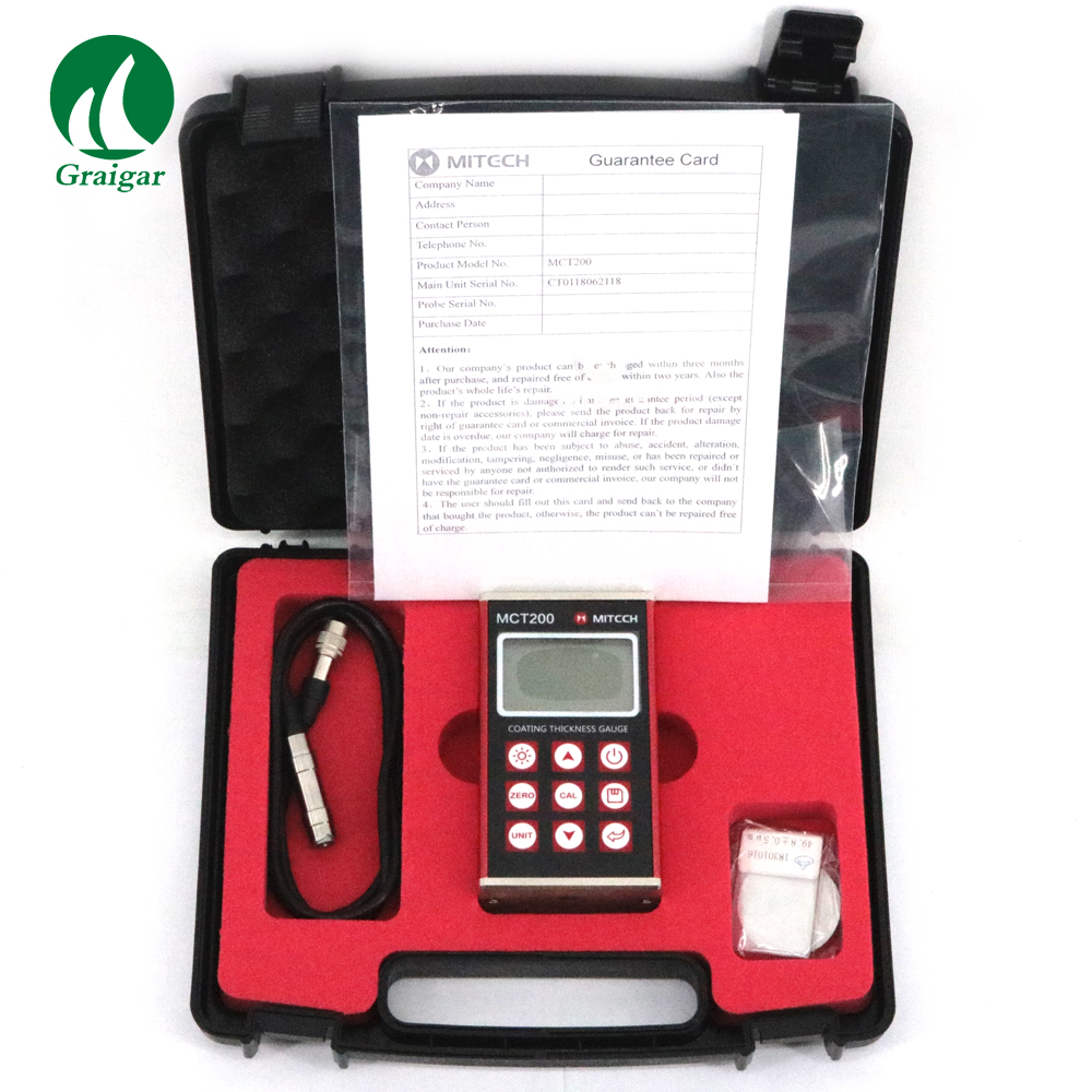 MITECH MCT200 DIgital Magnetic - Coating Thickness Gauge Magnetic Eddy 评论和价格